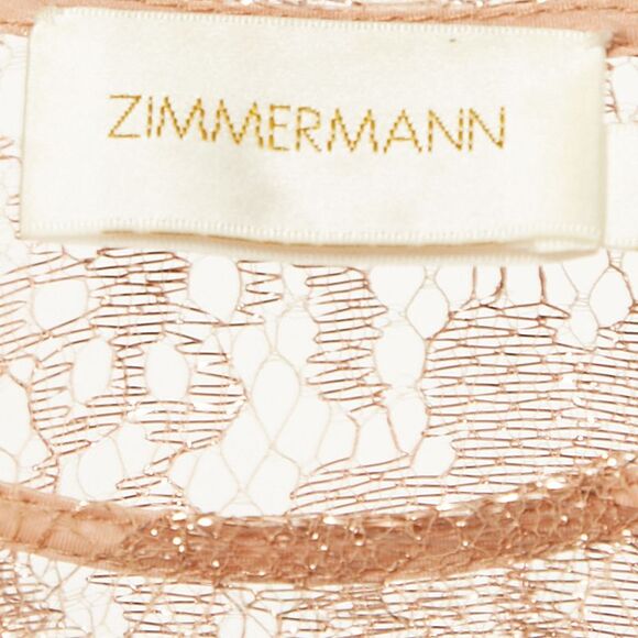 Zimmermann Rose Gold Lace Mini Dress S - Picture 4 of 5